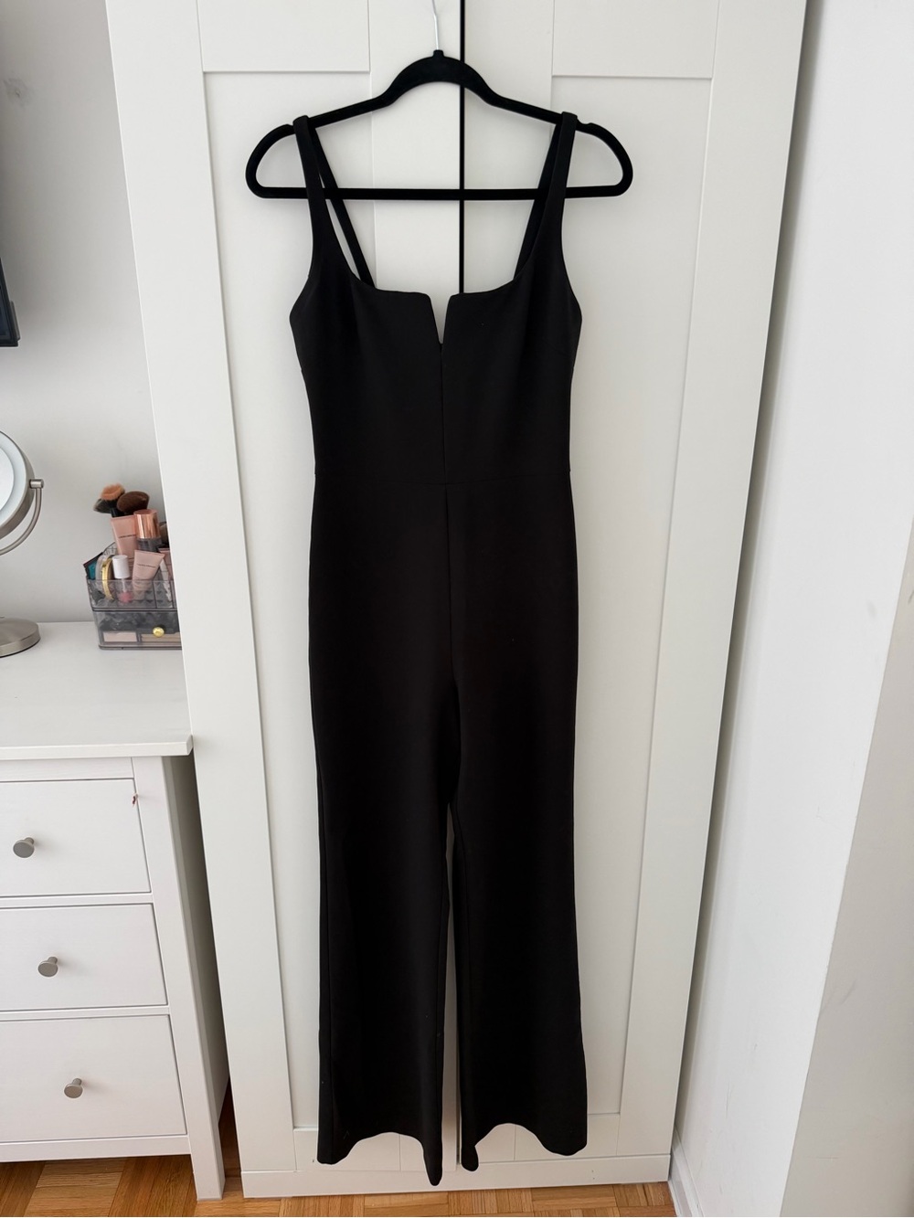 LIKELY Black Square-Neck Jumpsuit